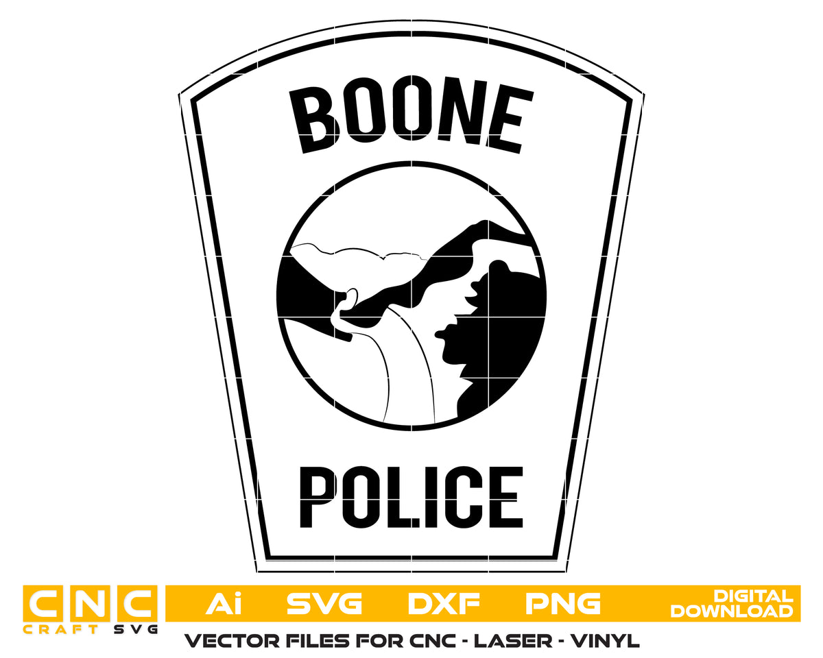 Boone Police Department Patch SVG Law Enforcement Vector