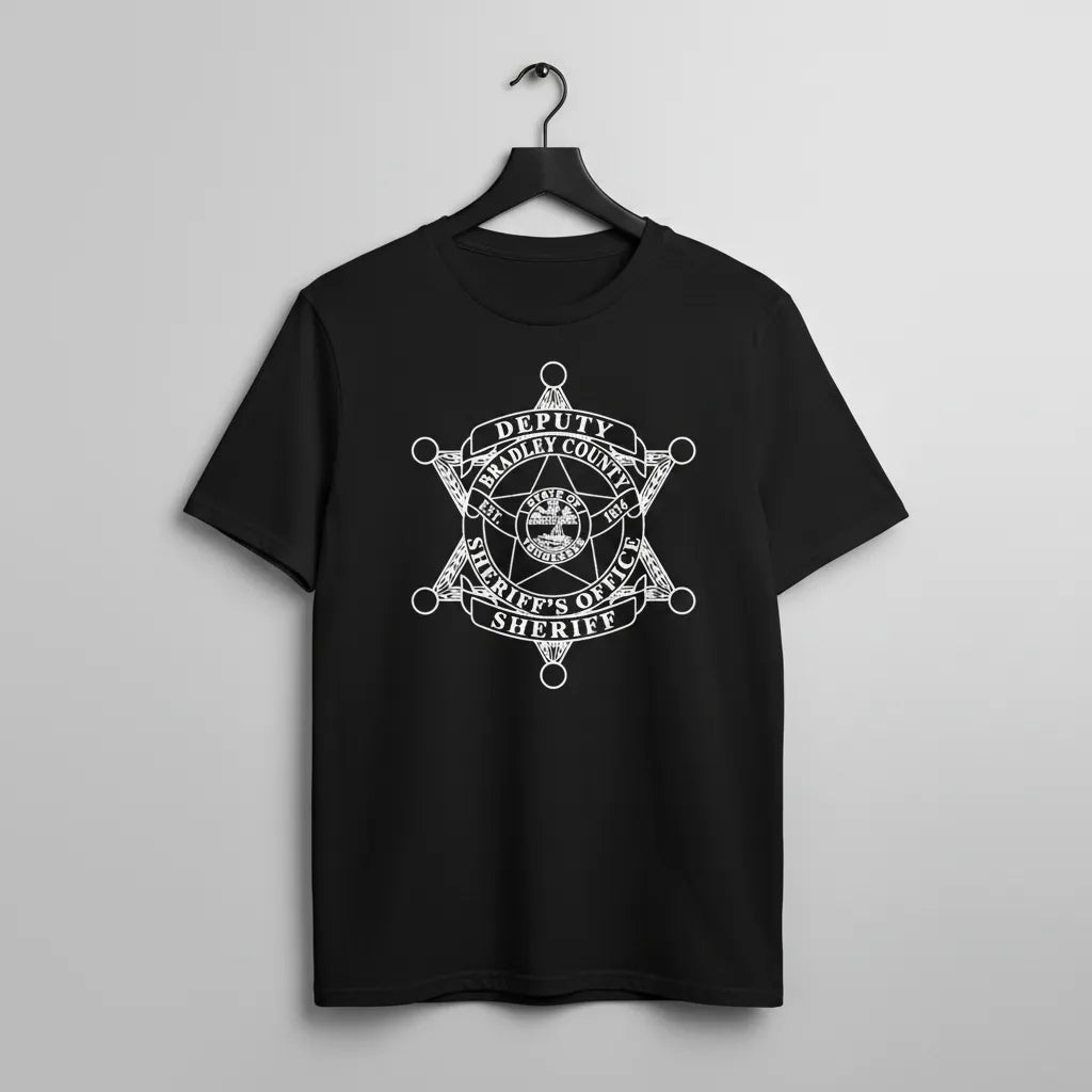 Bradley County Deputy Sheriff Badge SVG
Tennessee Law Enforcement Vector Design
Six Pointed Star Sheriff Badge Engraving File
Bradley County TN Police Sign CNC File
Tennessee State Seal Badge Vector for Lasers