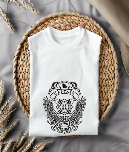 Brooklyn Park Fire Department Captain Badge SVG Firefighter Vector