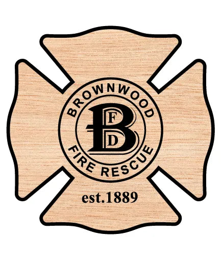 Brownwood Fire Rescue Badge SVG Texas Fire Department Vector