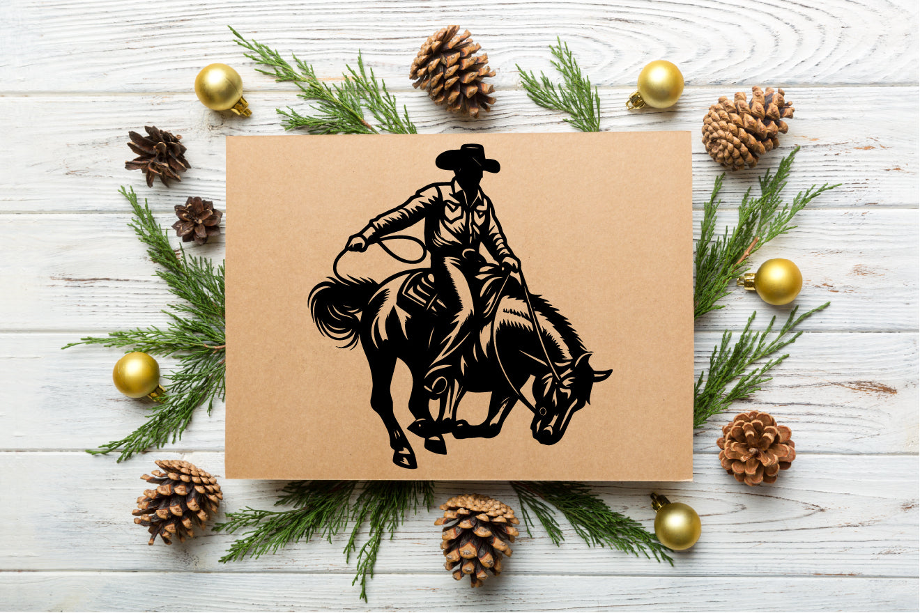 Bucking Bronco Vector File