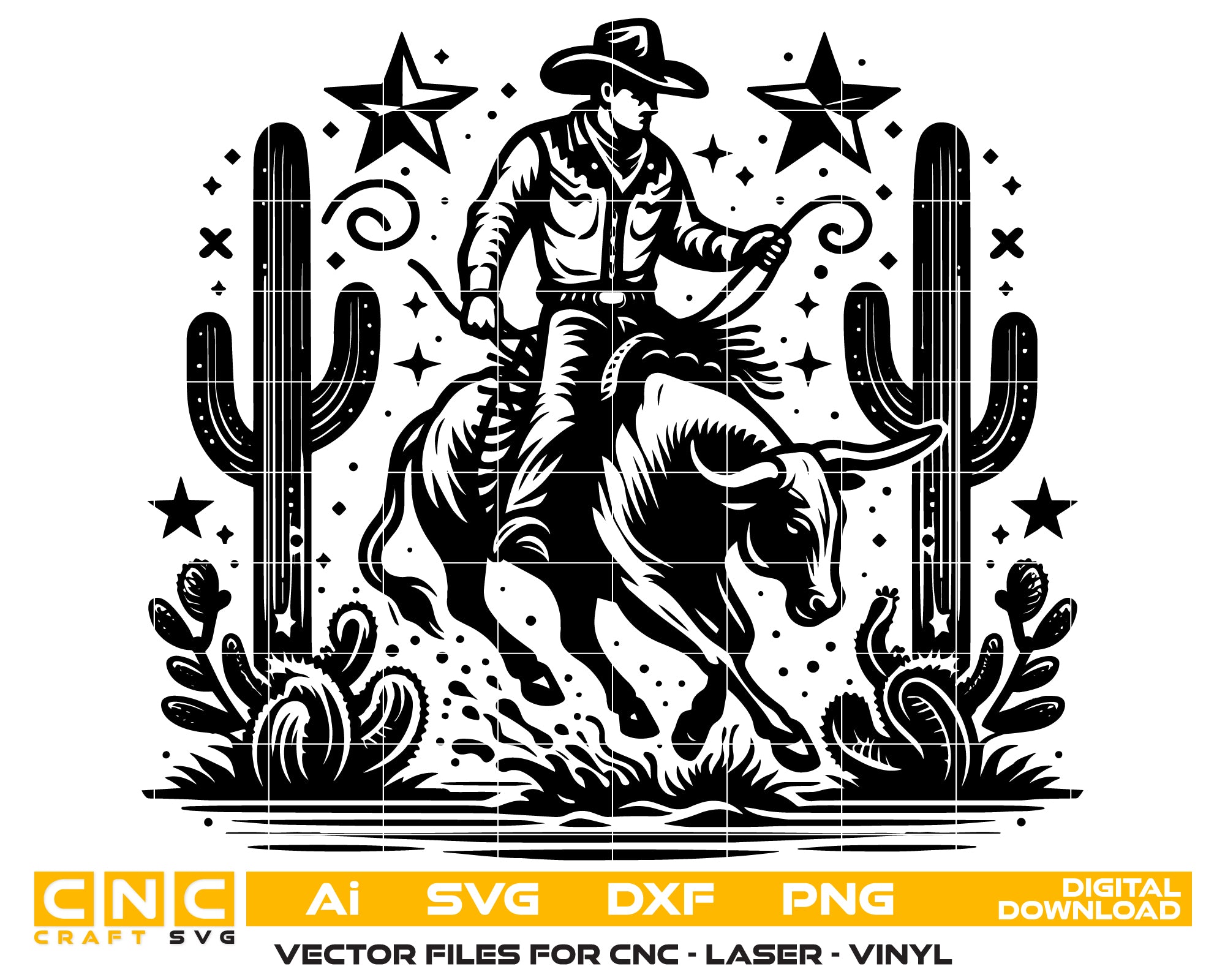 Bull Rider SVG