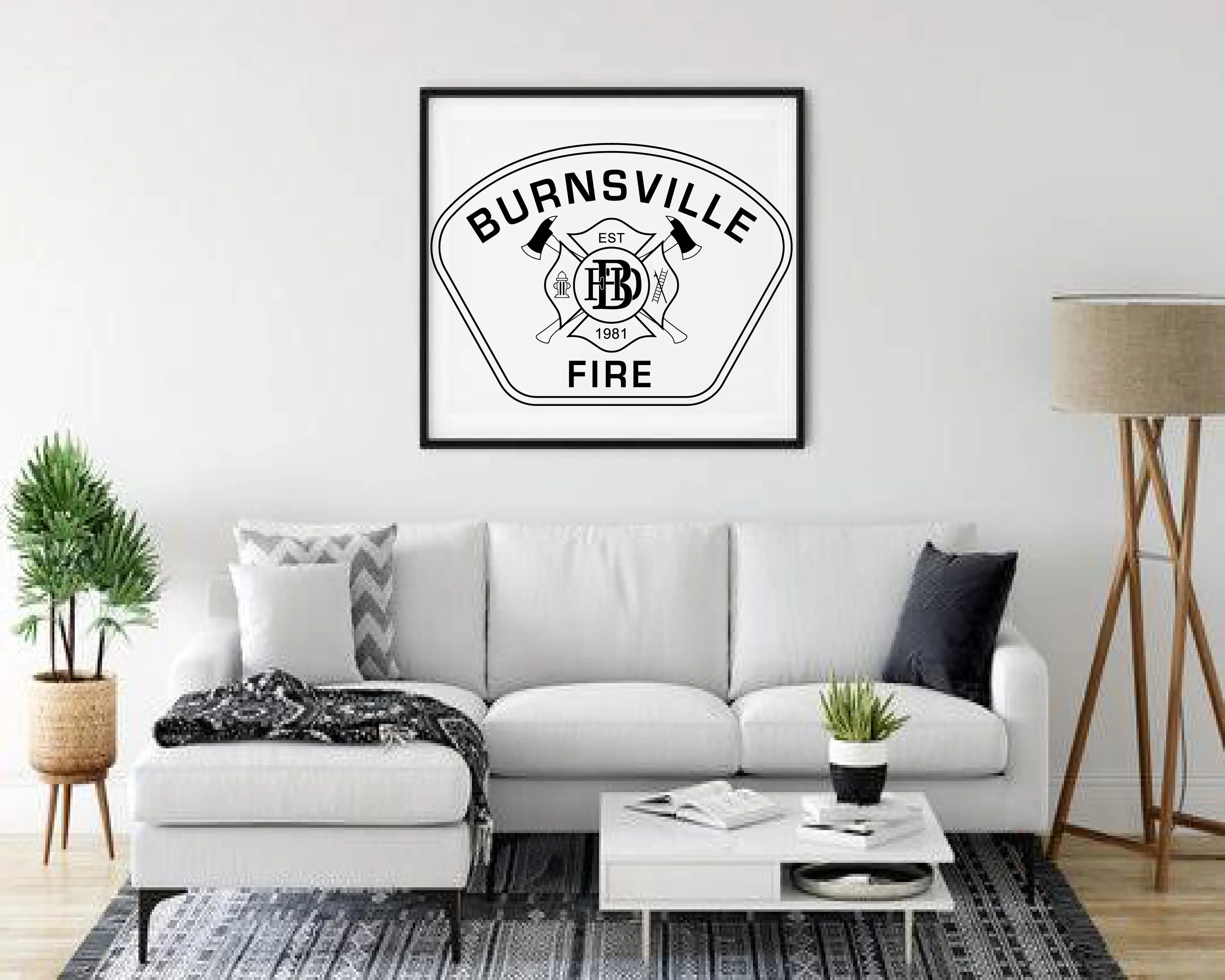 Burnsville Fire Department Patch SVG Minnesota Firefighter Vector