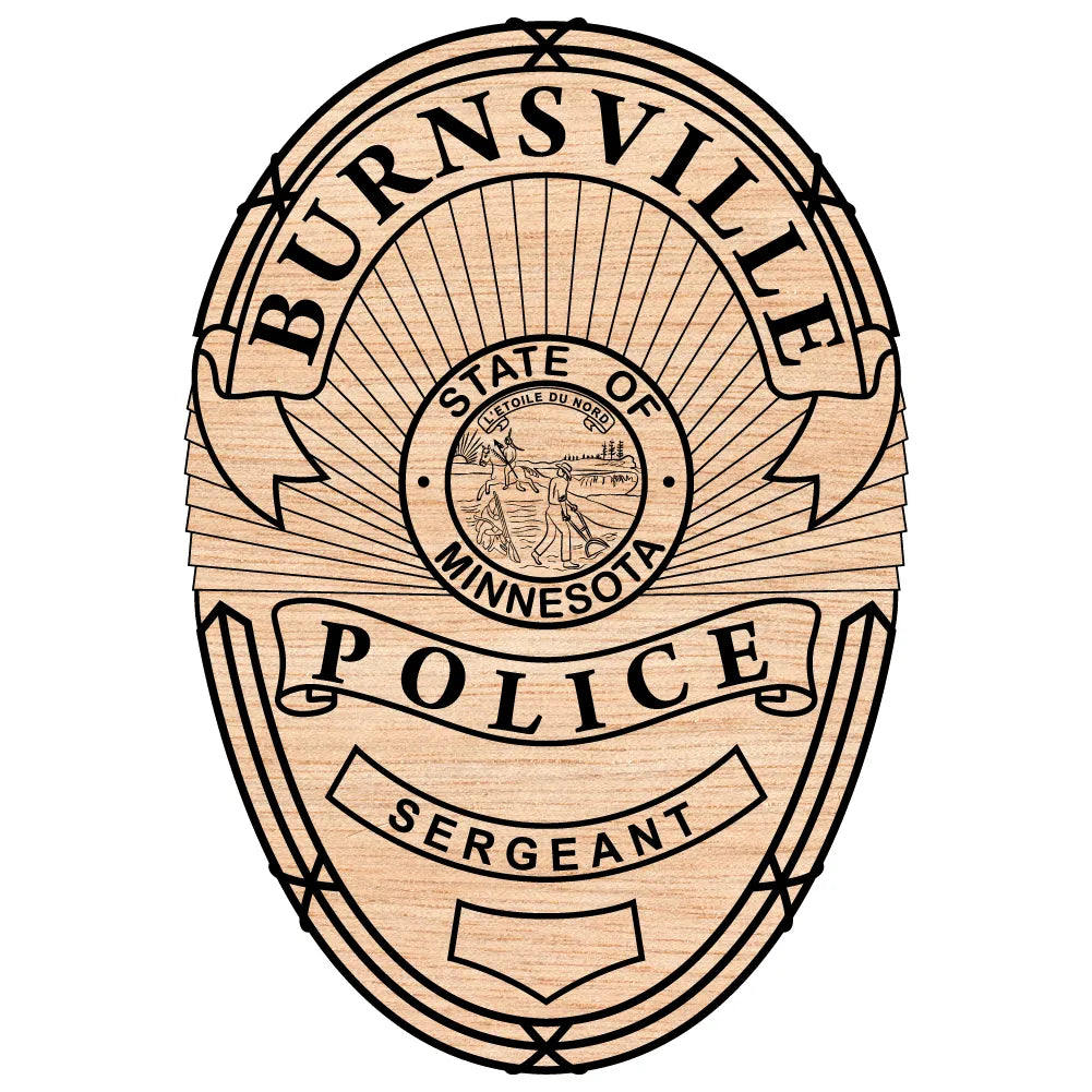 Burnsville Police Sergeant Badge SVG Minnesota Law Enforcement Vector