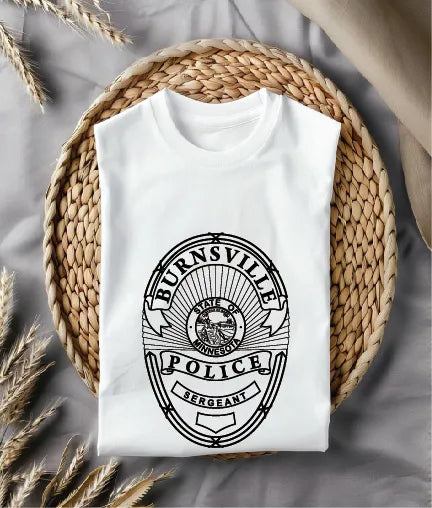 Burnsville Police Sergeant Badge SVG Minnesota Law Enforcement Vector