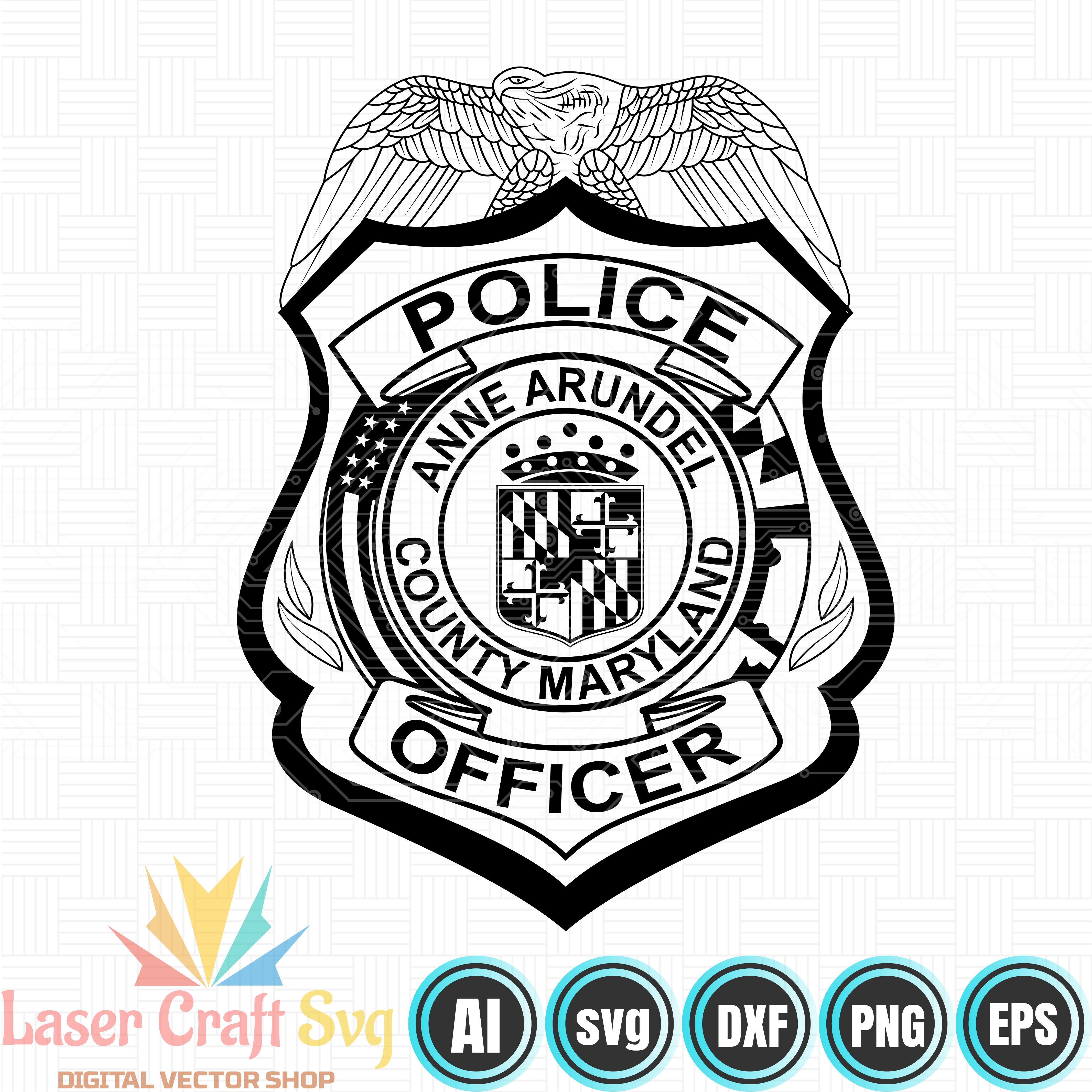 Anne Arundel County Maryland Police Officer Badge-01