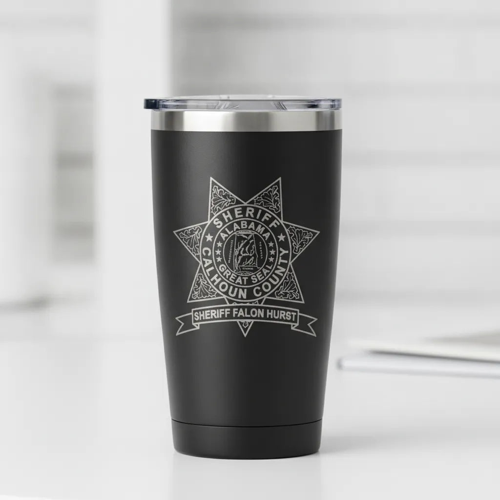 Calhoun County AL Sheriff Badge SVG
Alabama Law Enforcement Star Vector
Great Seal of Alabama Map Engraving
Oak Leaf Sheriff Star Sign CNC File
Custom Name Banner Vector for Lasers