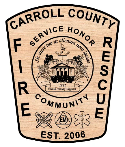 Carroll County Fire Rescue Patch Virginia SVG Firefighter Vector