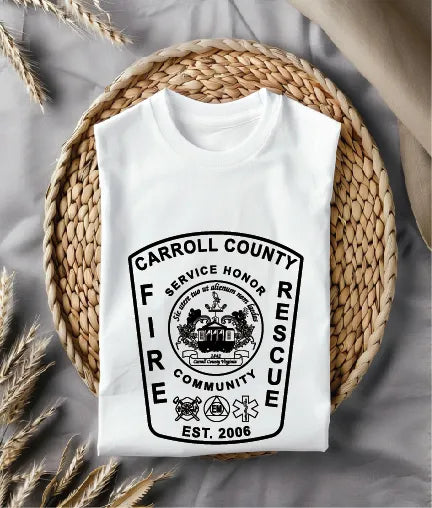 Carroll County Fire Rescue Patch Virginia SVG Firefighter Vector