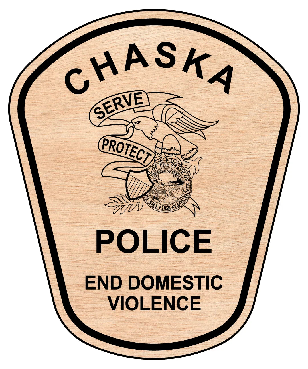 Chaska Police Dept. End Domestic Violence Awareness Patch SVG Minnesota Law Enforcement Vector