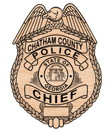 Chatham County Police Chief Badge SVG Georgia Law Enforcement Vector