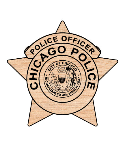 Chicago Police Officer Badge SVG Illinois Law Enforcement Vector