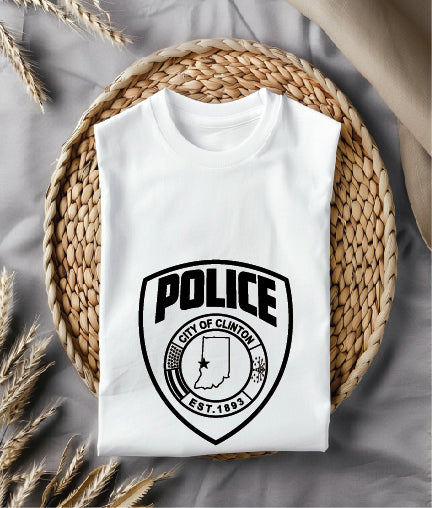 City of Clinton Police Patch SVG Indiana Law Enforcement Vector