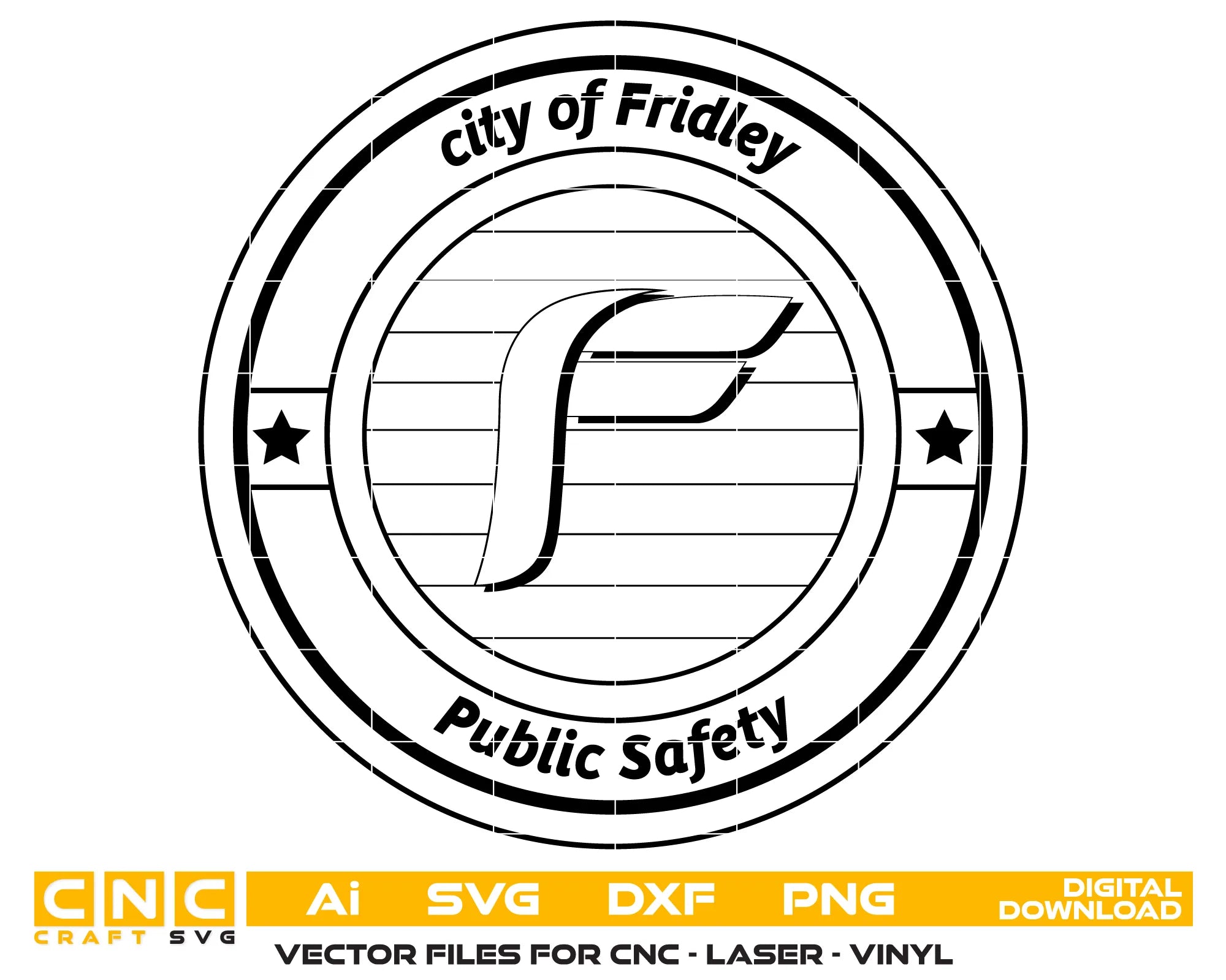 City of Fridley Public Safety Logo SVG Minnesota Law Enforcement Vector