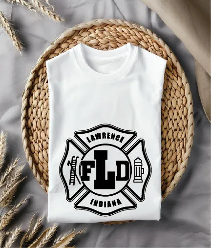 City Of Lawrence Fire Department Badge Indiana SVG Firefighter Vector