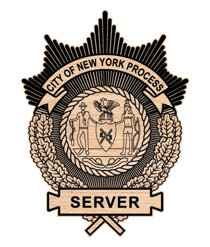City of New York Process Server Badge SVG Legal Vector