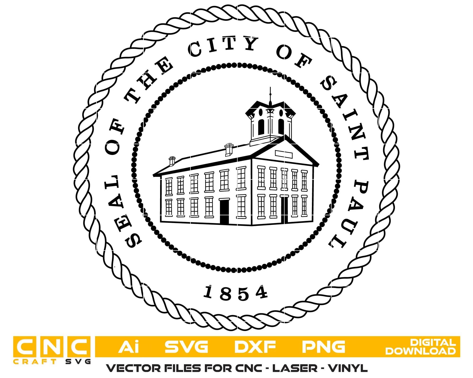 City of Saint Paul Seal SVG Minnesota Municipal Vector
