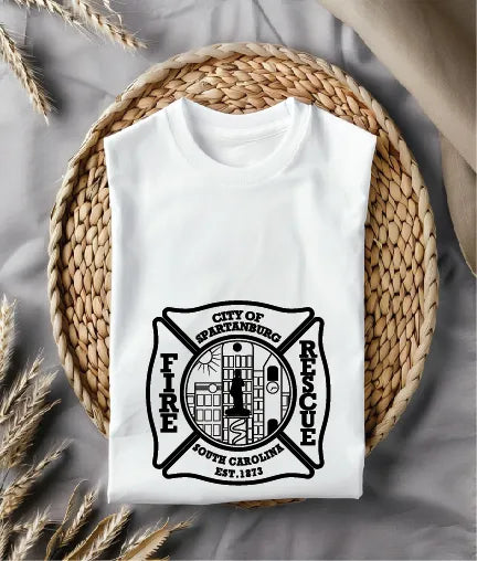 City Of Spartanburg Fire Rescue Badge SVG South Carolina Fire Rescue Vector