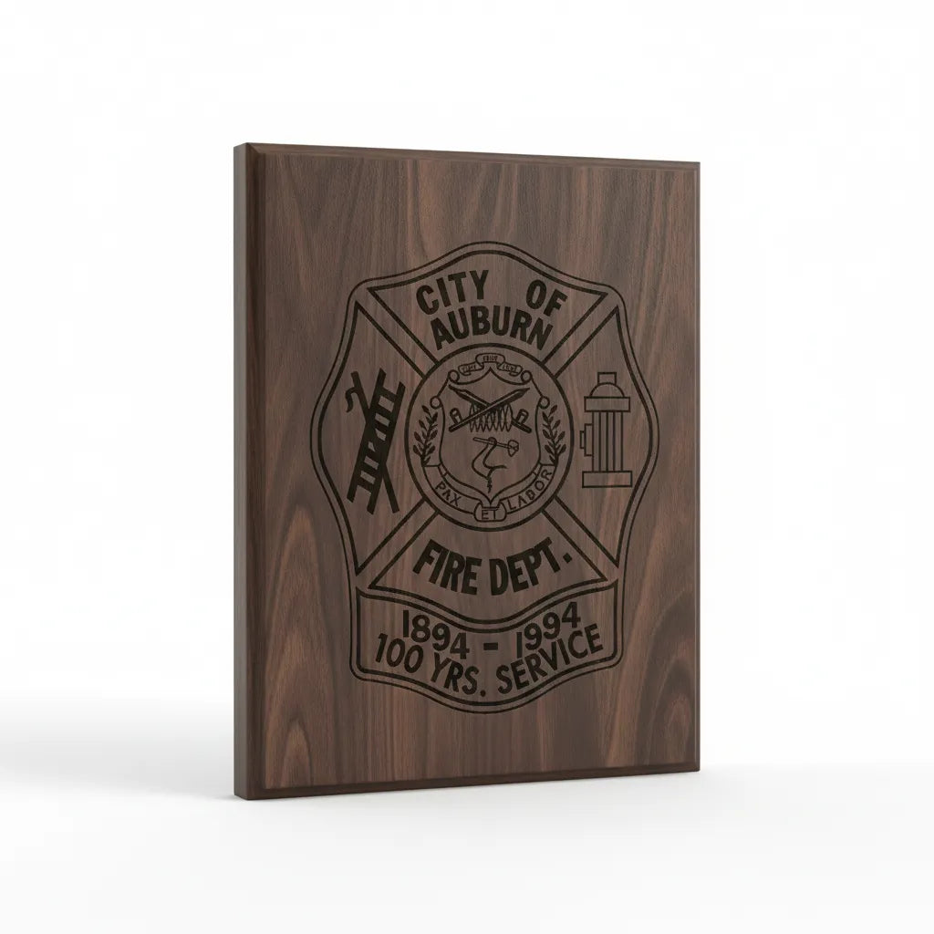 City of Auburn NY Fire Dept Patch SVG
New York Firefighter Shield Vector
Pax Et Labor Seal Engraving File
Centennial Fire Patch Sign CNC File
Fire Station Plaque Vector for Lasers