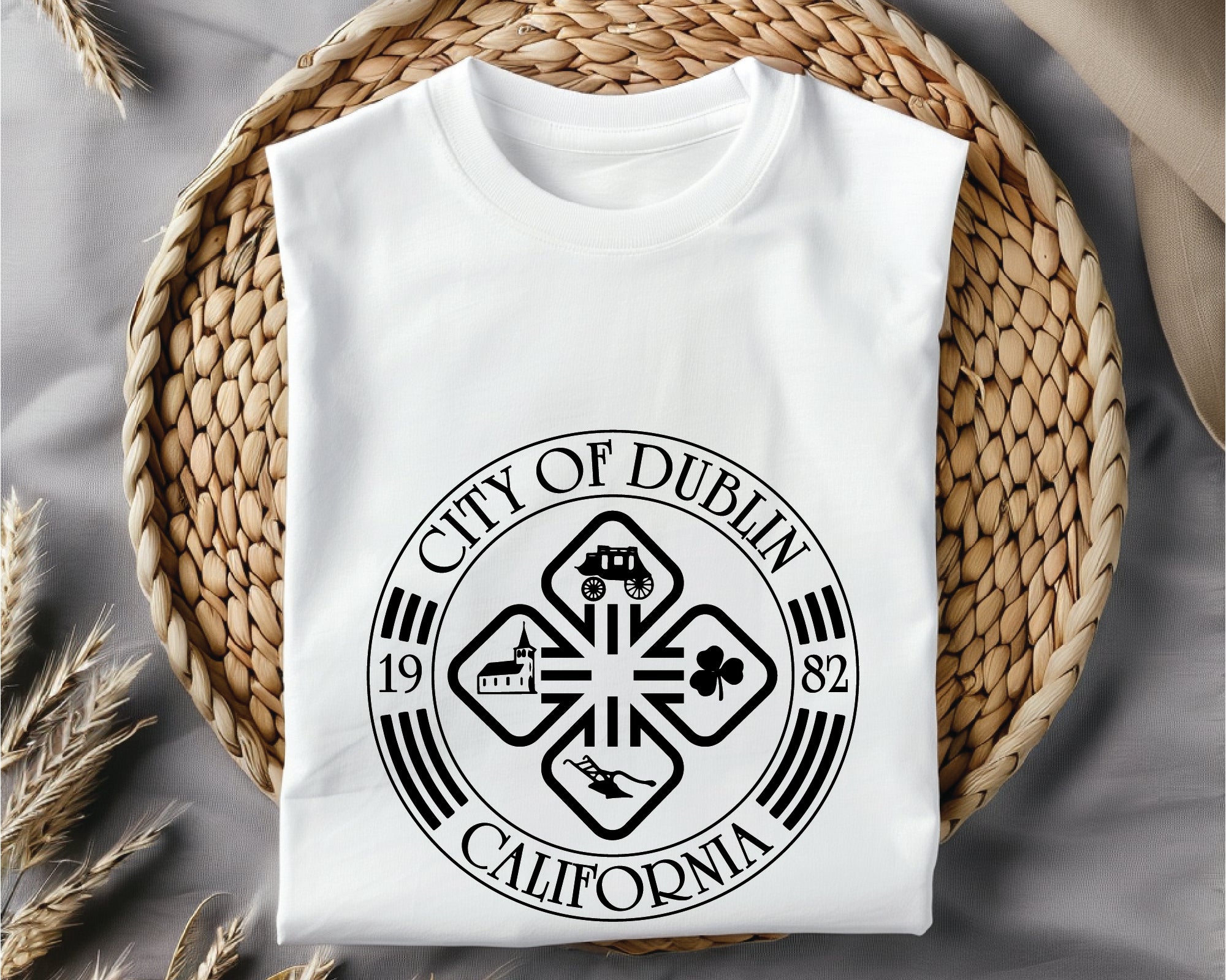 Seal of Dublin California SVG, Dublin City Seal Vector, California City Logo SVG, Dublin California Badge Design, City Seal SVG File