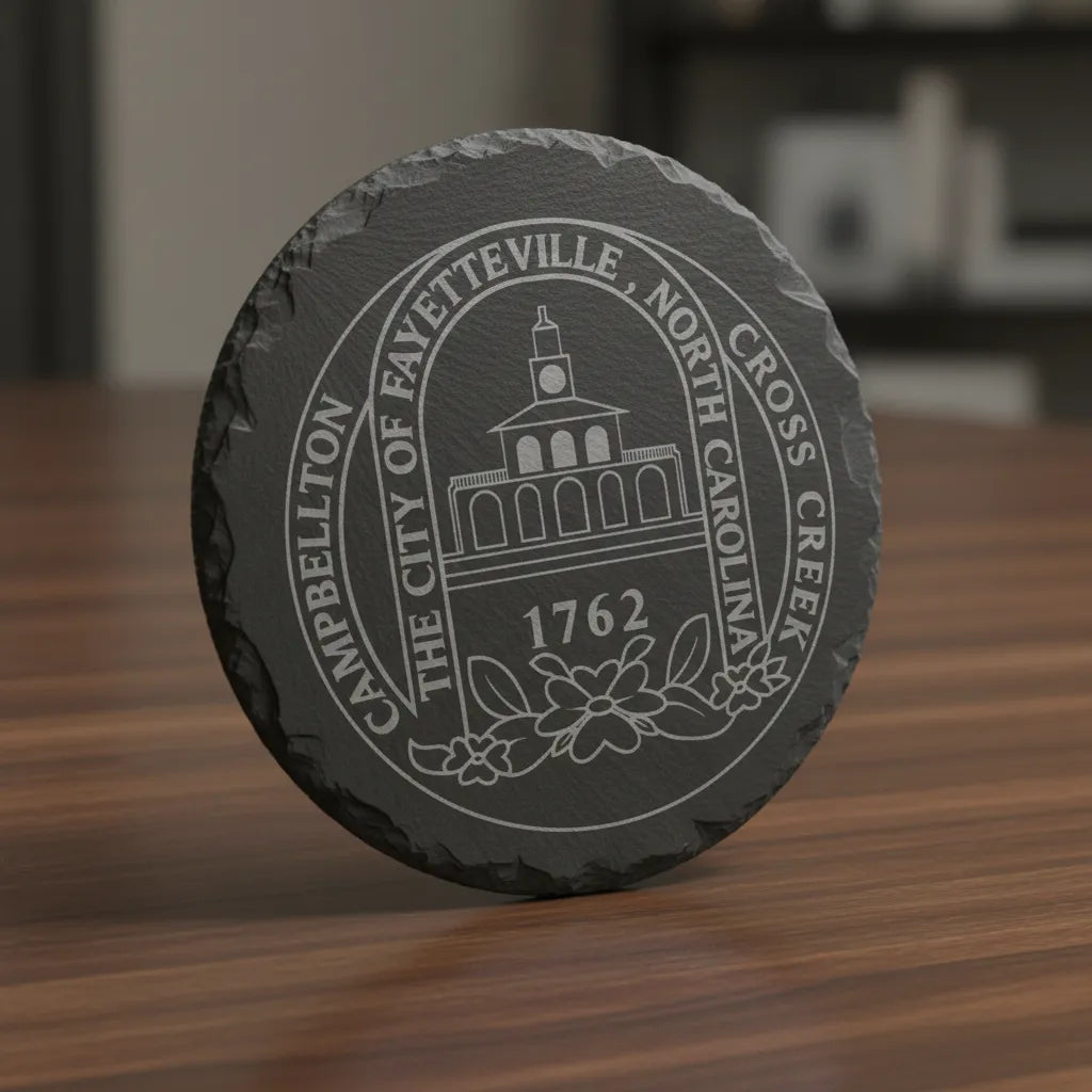 City of Fayetteville North Carolina Seal SVG
North Carolina Municipal Vector Design
Fayetteville Market House Engraving File
City Government Sign CNC File
Fayetteville City Seal Vector for Laser Cutting