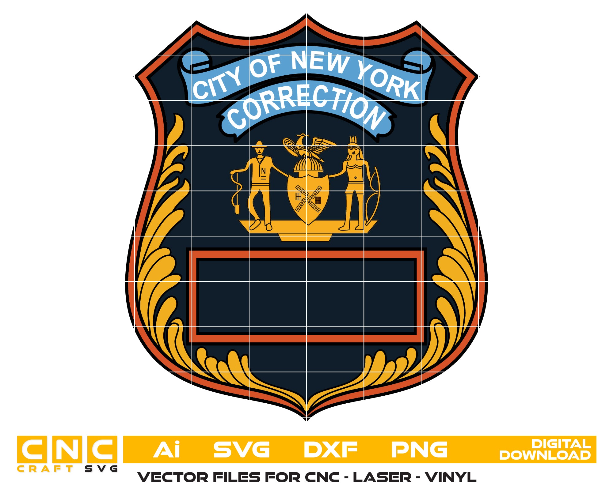 City of New York Correction Officer Badge SVG
NYCDOC Full Color Law Enforcement Vector
Correction Badge Sublimation Printing File
New York City Correction Sign CNC File
Customizable Shield Vector for UV Printing