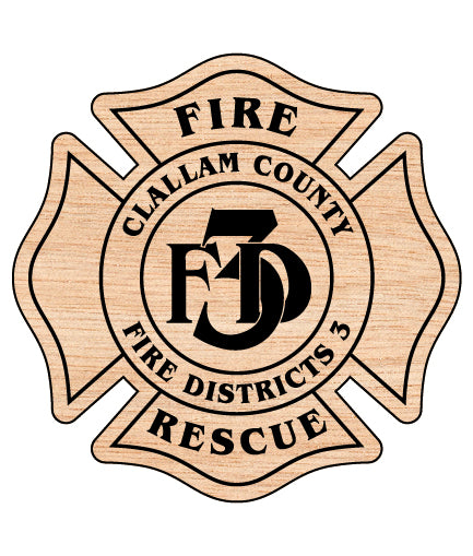 Clallam County Fire District 3 Badge SVG Washington Firefighter Vector