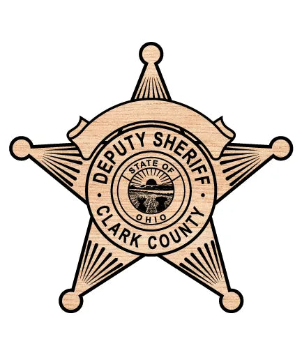 Clark County Deputy Sheriff Badge Ohio SVG Law Enforcement Vector