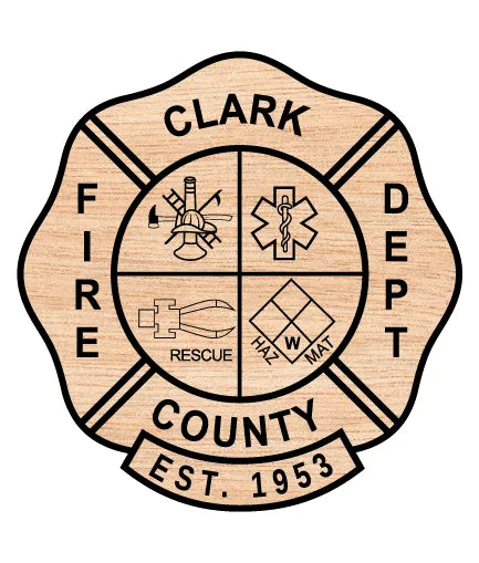 Clark County Fire Department Badge Kentucky SVG Fire Rescue Vector