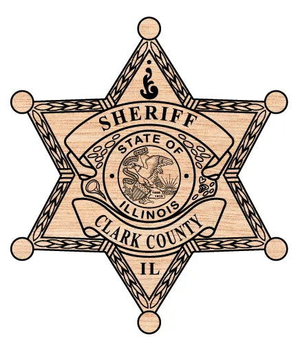 Clark County Sheriff Badge SVG Illinois Law Enforcement Vector