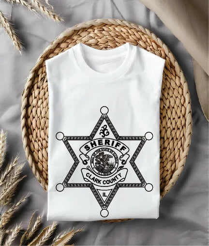 Clark County Sheriff's Office Badge Illinois SVG Law Enforcement Vector