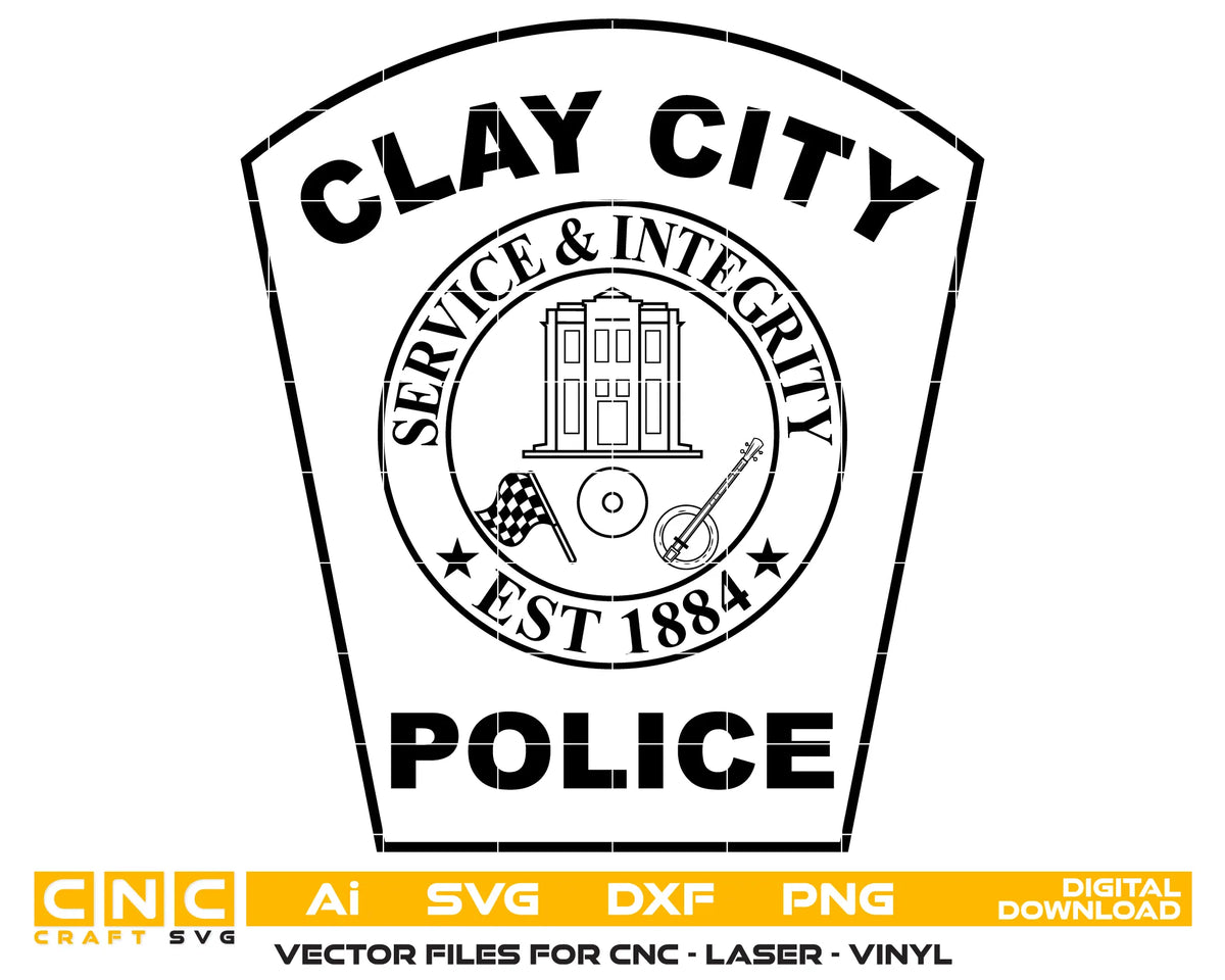 Clay City Police Department Patch SVG Kentucky Law Enforcement Vector