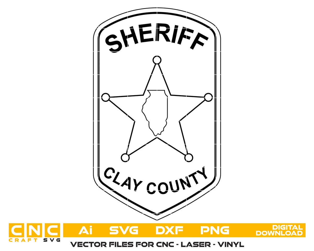 Clay County Sheriff's Office Patch SVG Illinois Law Enforcement Vector