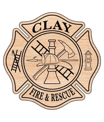Clay Fire Rescue Department Badge SVG Fire Department Vector