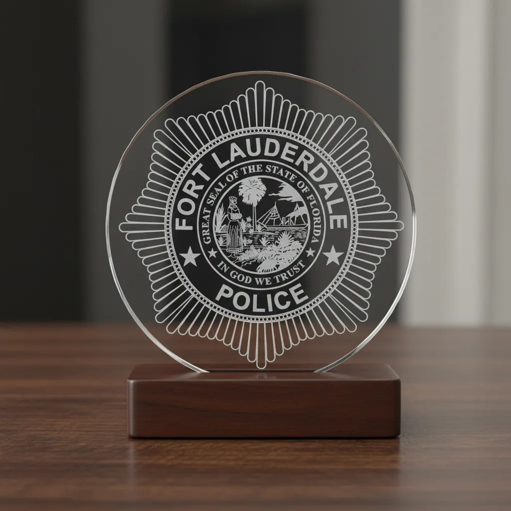 Fort Lauderdale Police Badge SVG
Florida Law Enforcement Vector Design
Sunburst Police Badge Engraving File
Fort Lauderdale FL Sign CNC File
State of Florida Seal Vector for Laser Cutting