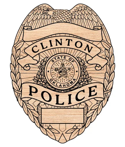 Clinton Police Department Badge Oklahoma SVG Law Enforcement Vector
