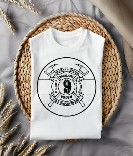 Colorado Springs Fire Department Badge SVG Station 9 Firefighter Vector