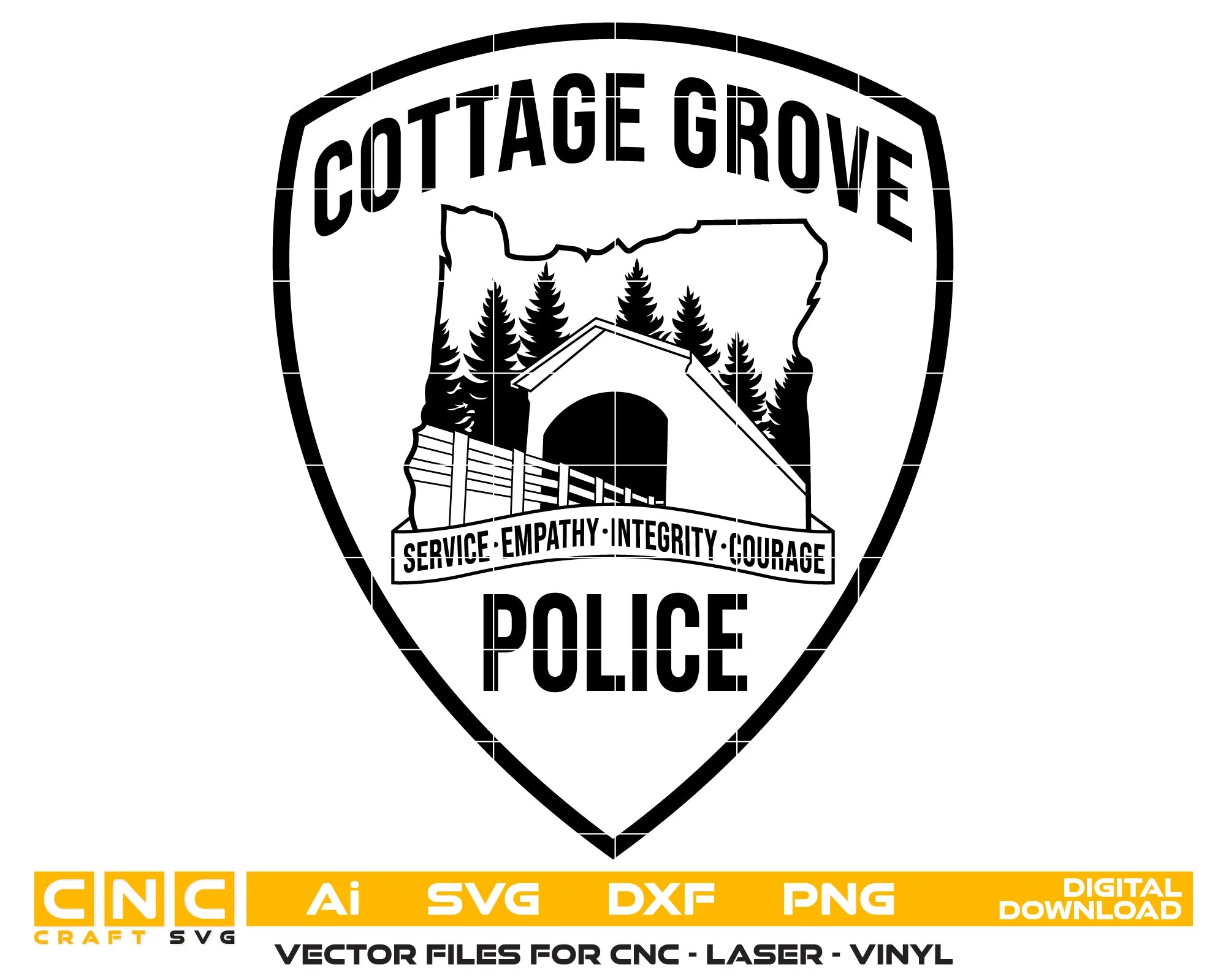 Cottage Grove Police Department Patch SVG Oregon Law Enforcement Vector