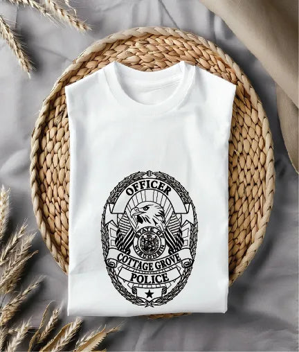 Cottage Grove Police Officer Badge SVG Wisconsin Law Enforcement Vector