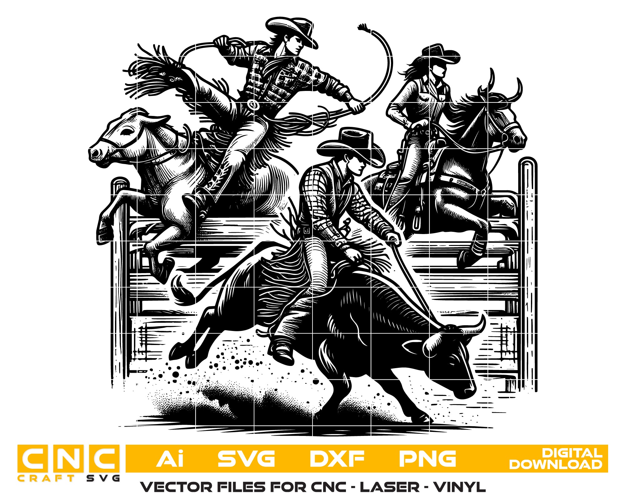 Cowboy Logo Vector Design