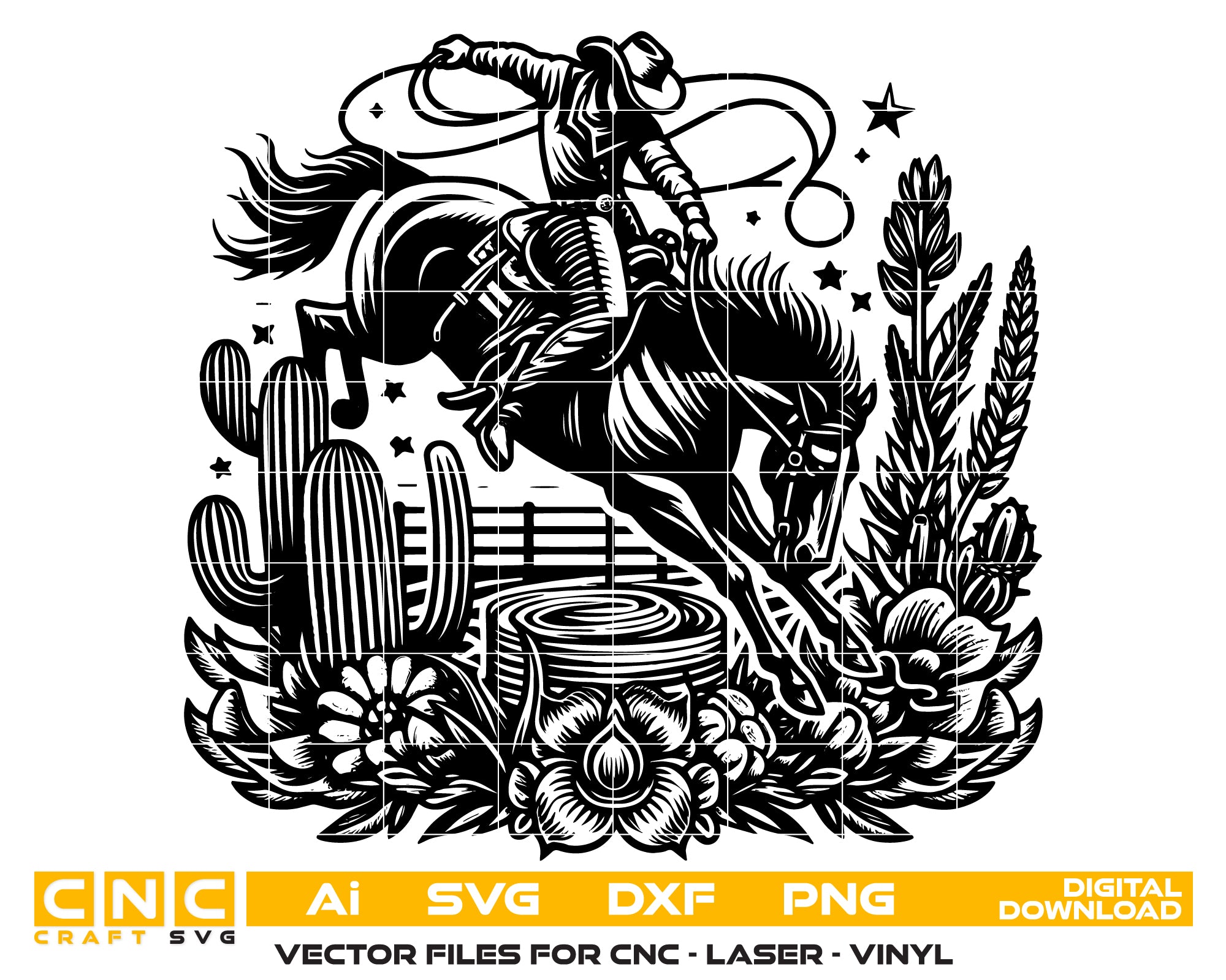 Cowboy Silhouette Vector File