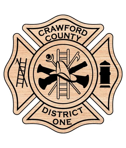 Crawford County Fire District One Badge Arkansas SVG Firefighter Vector