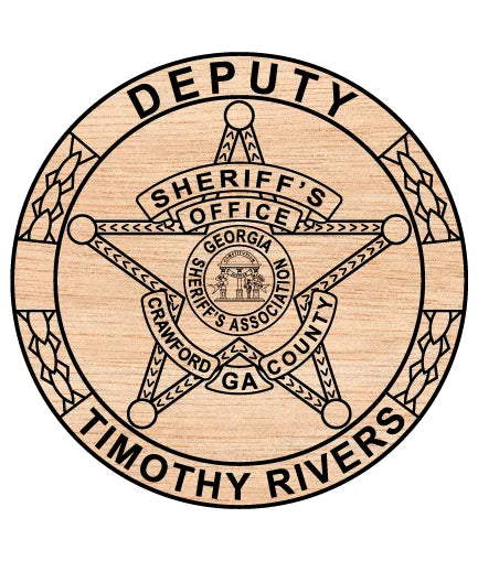 Crawford County Sheriff's Deputy Badge Timothy Rivers Georgia SVG Law Enforcement Vector