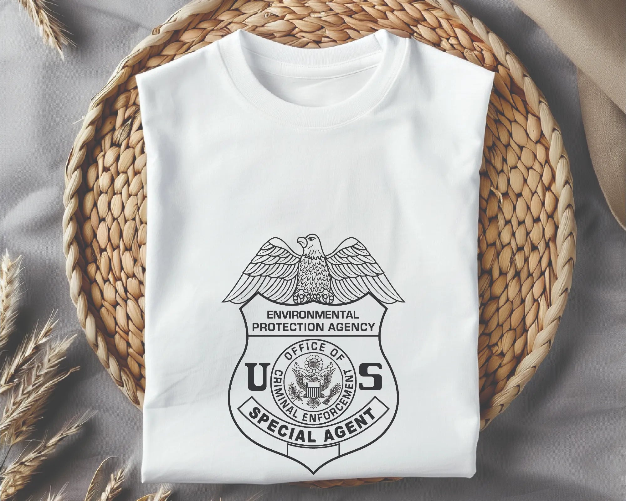 U.S. EPA Criminal Enforcement Special Agent Badge SVG, Environmental Protection Agency Badge Vector, EPA Special Agent Badge SVG, Office of Criminal Enforcement Badge, Federal Agent Badge Vector, Badge Engraving File
