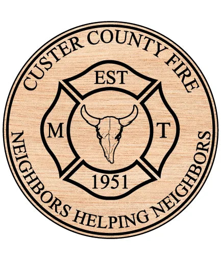 Custer County Fire Department Badge Montana SVG Fire Rescue Vector