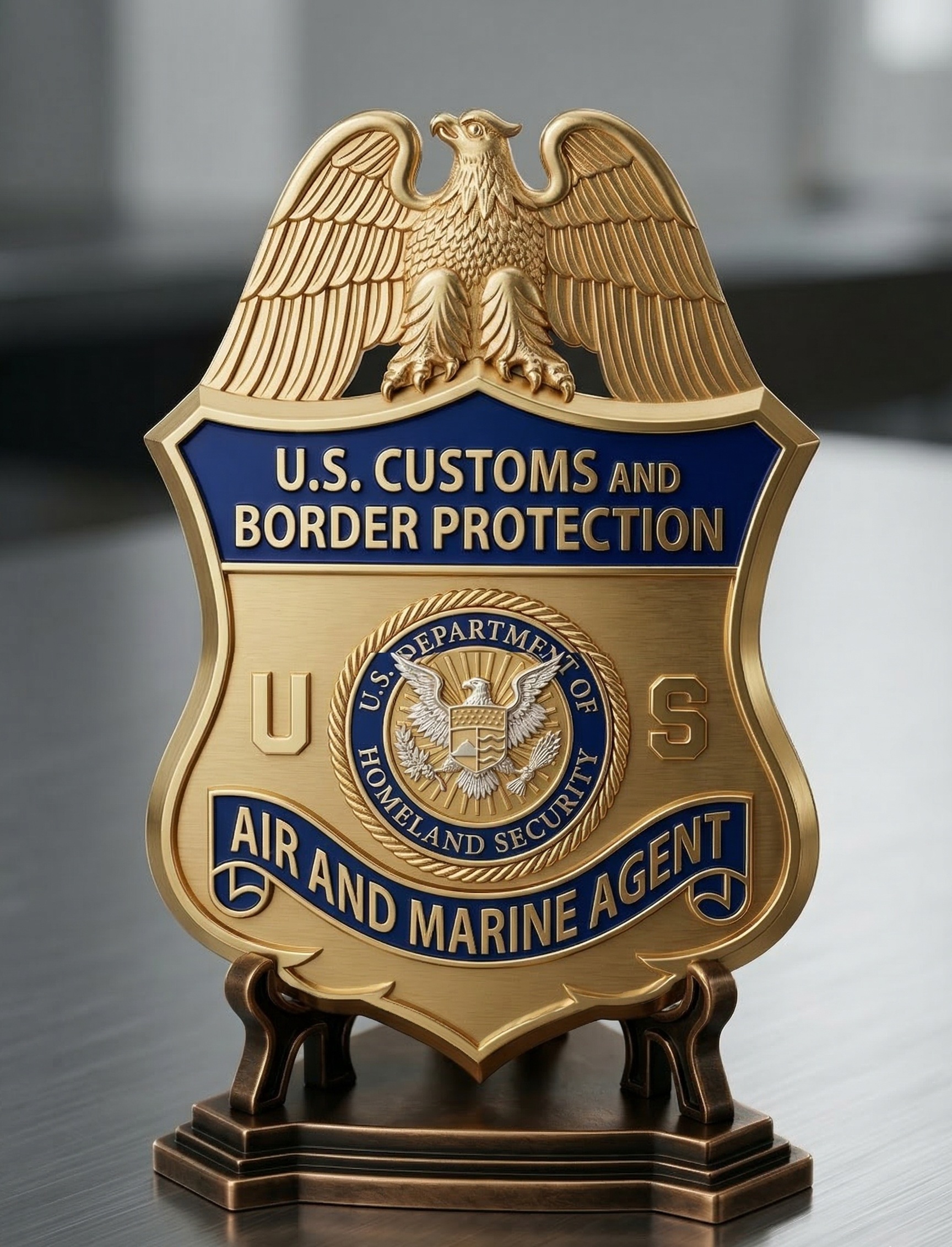 CBP Air and Marine Agent Badge SVG
Customs and Border Protection Vector
Homeland Security Shield Emblem
Agent Plaque Engraving File
CBP Air and Marine Sign CNC File