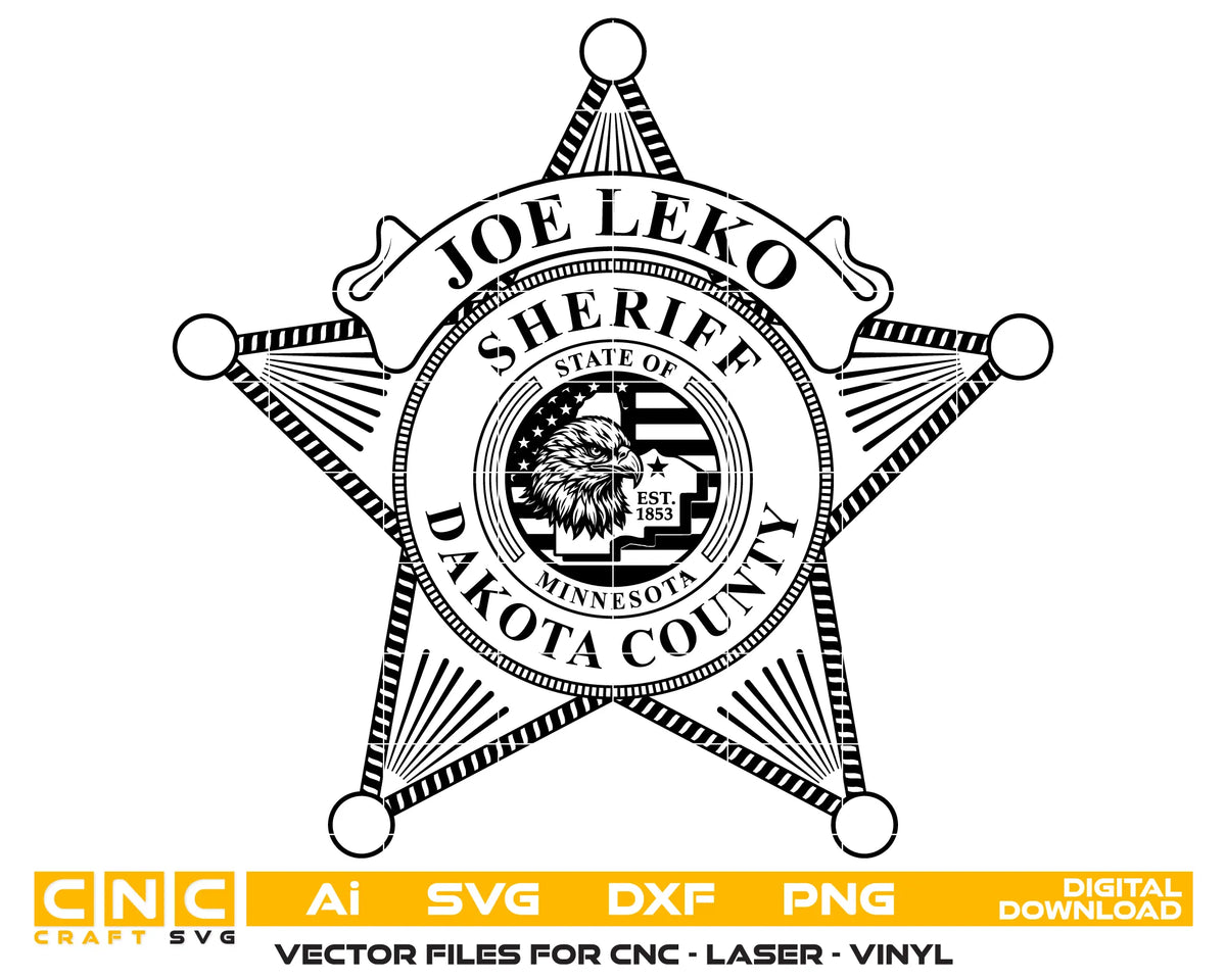 Dakota County Sheriff Joe Leko Badge Minnesota SVG Law Enforcement Vector