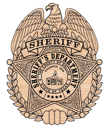 Dallas County Sheriff Cap Badge SVG Texas Law Enforcement Vector