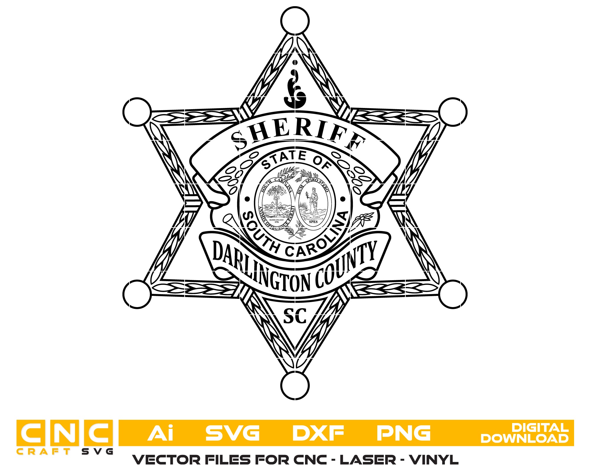 Darlington County Sheriff Badge SVG
Darlington County Sheriff Badge Vector
Sheriff Badge Design SVG
Law Enforcement Badge Darlington County
Darlington County Sheriff Office Badge