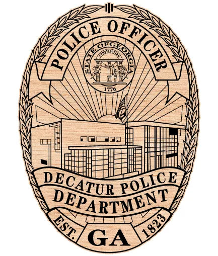 Decatur Police Officer Badge SVG Georgia Law Enforcement Vector
